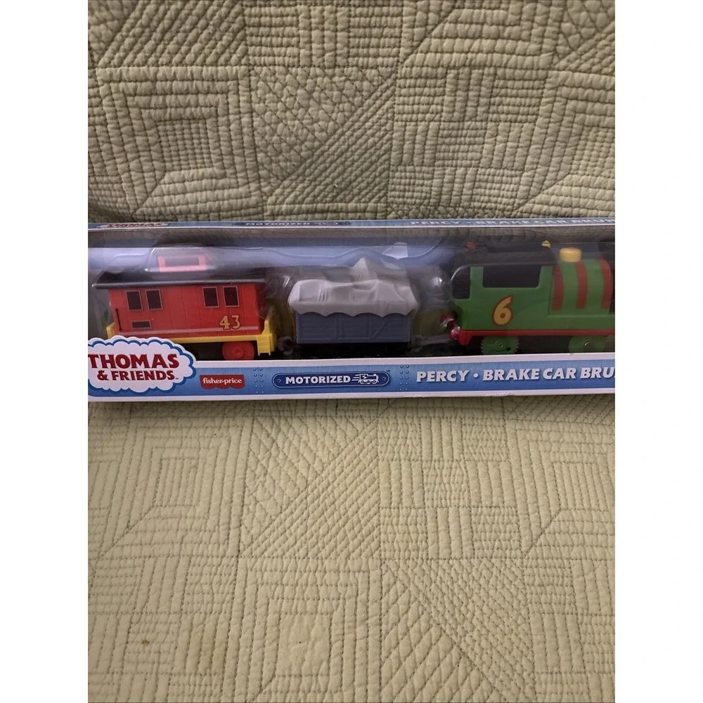 Thomas & Friends Percy & Brake Car Bruno Motorized Train Engine Vehicle Set